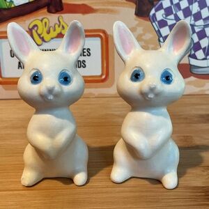 Vintage Cutest Pair of Blue Eyed Bunnies